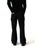 Straight Loose Fit Black Selvedge Denim Pants