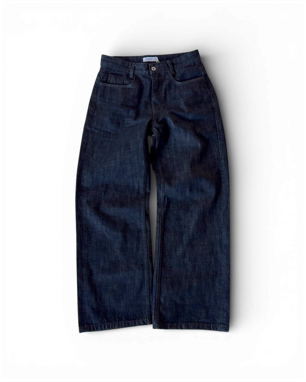 Straight Loose Fit Black Selvedge Denim Pants