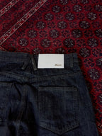 Straight Loose Fit Black Selvedge Denim Pants